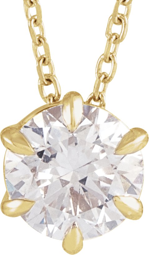 7/8 Ct Lab-Grown Diamond Solitaire Necklace
