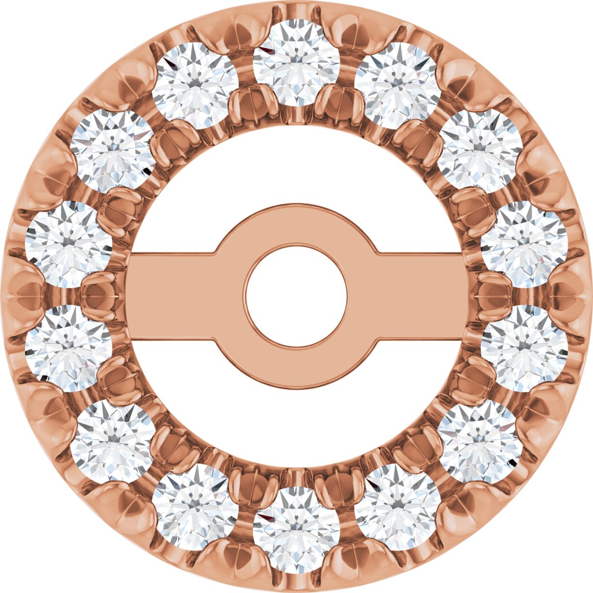 1/5 Ctw Lab-Grown Diamond French-Set Earring Jackets