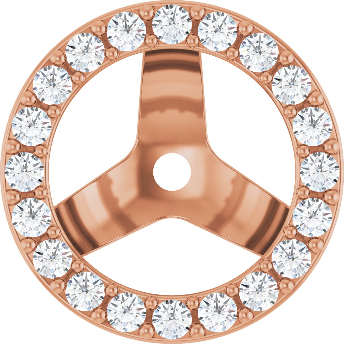 1/3 Ctw Lab-Grown Diamond Halo-Style Earring Jackets