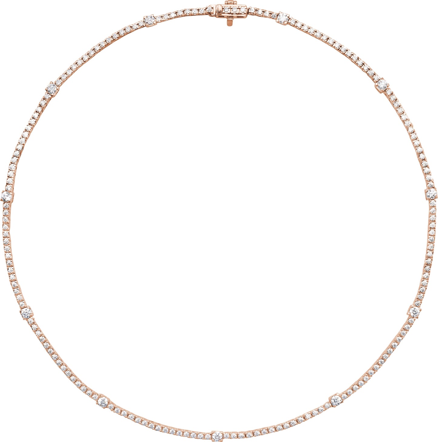 4 Ctw Lab-Grown Diamond Line Necklace