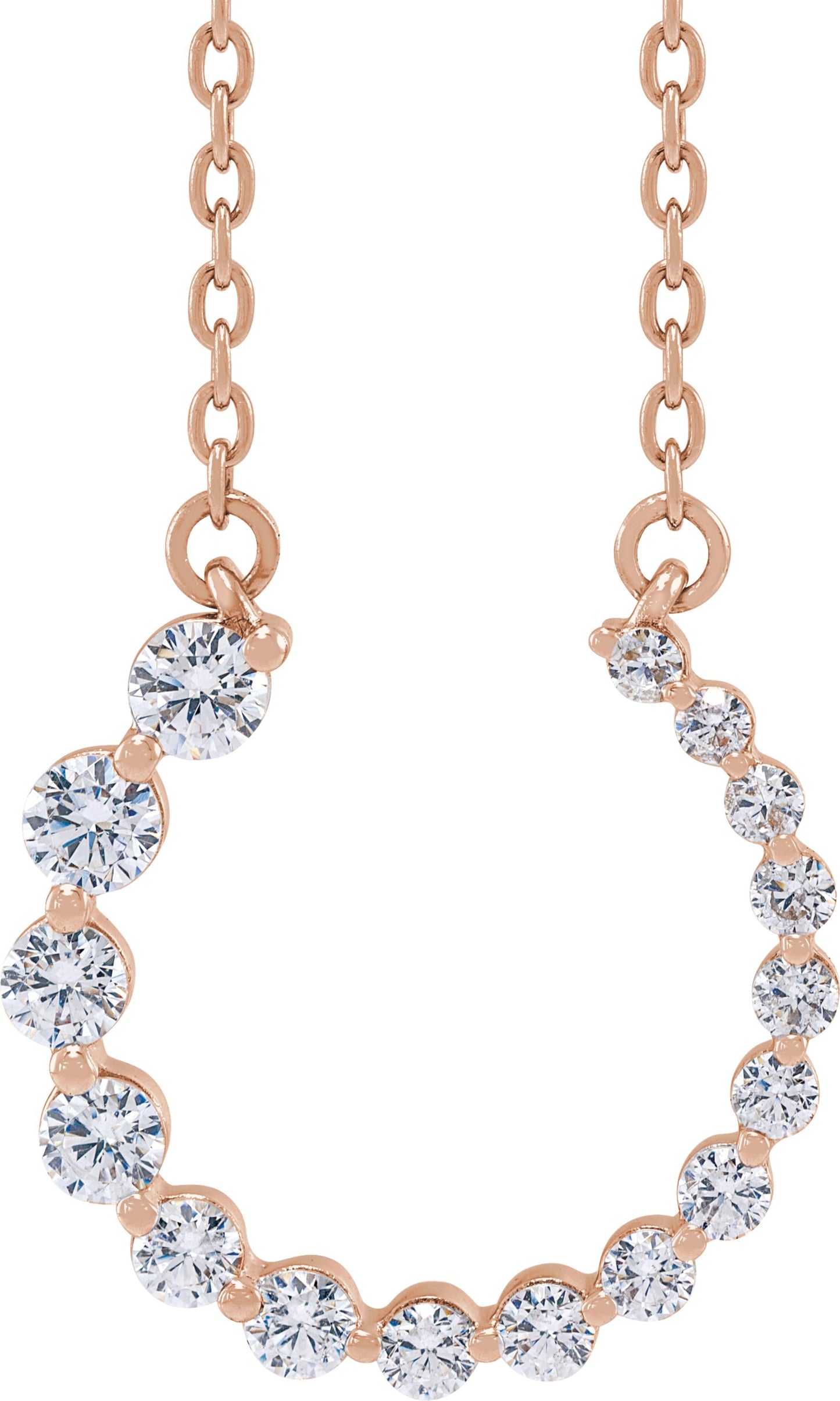 3/8 Ctw Lab-Grown Diamond Adjustable Necklace