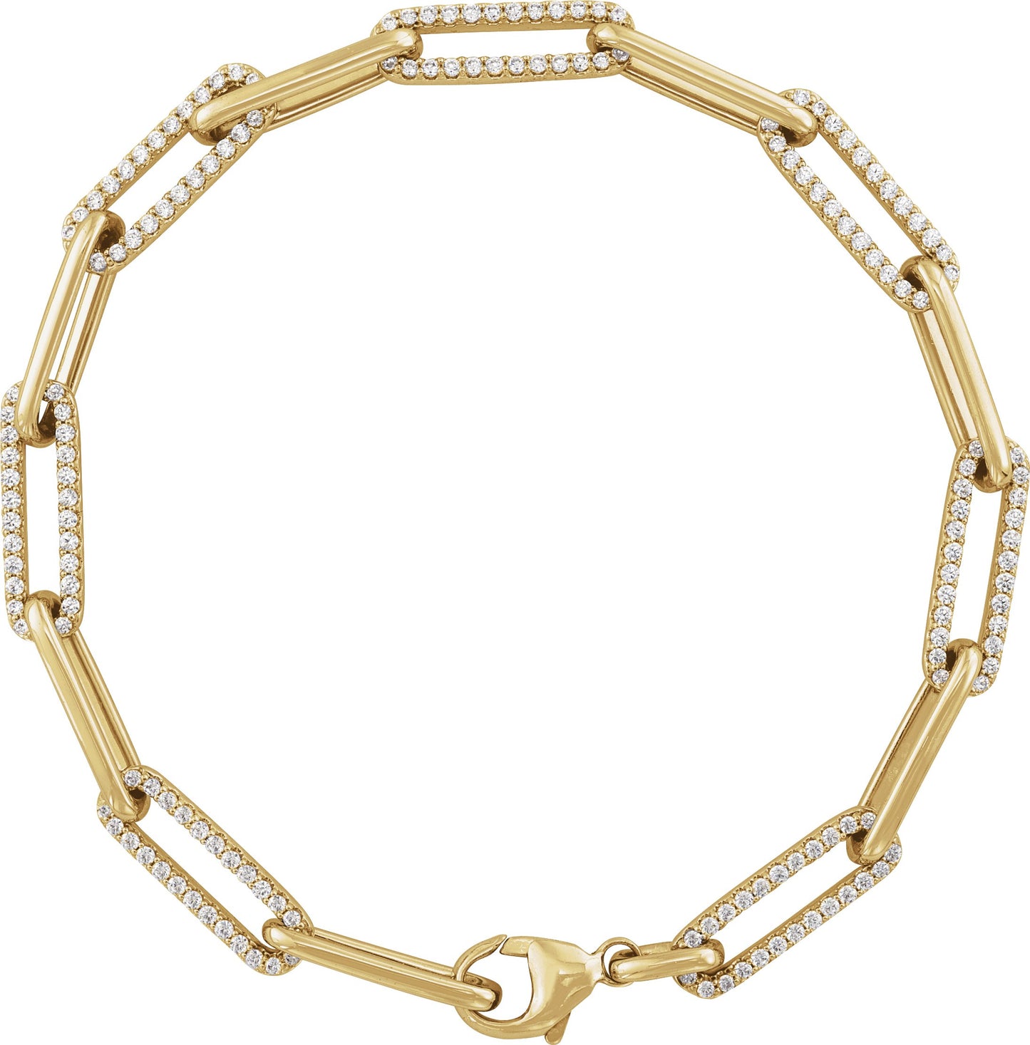 1 Ctw Lab-Grown Diamond Link Bracelet - Lab Grown Diamond