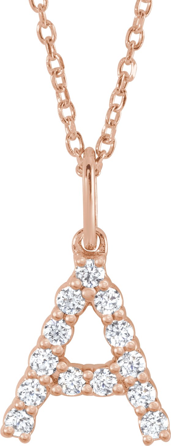 1/5 Ctw Lab-Grown Diamond Initial Necklace