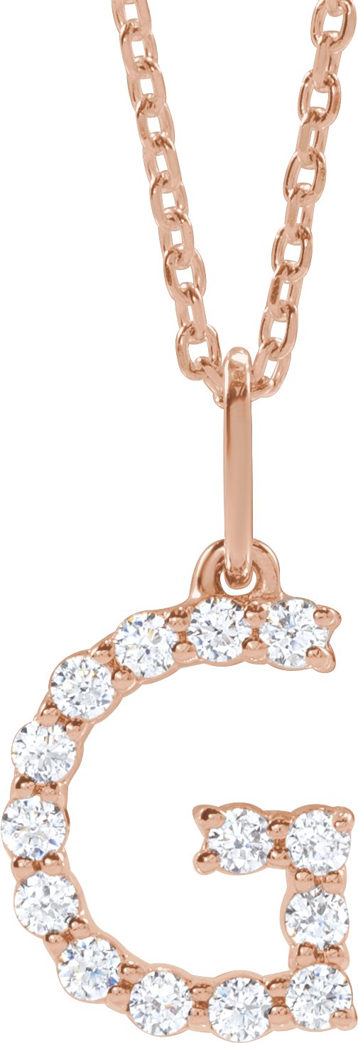 1/5 Ctw Lab-Grown Diamond Initial Necklace