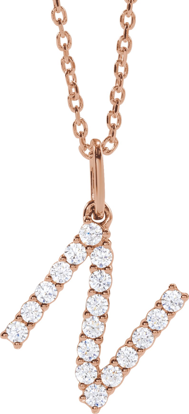 1/4 Ctw Lab-Grown Diamond Initial Necklace