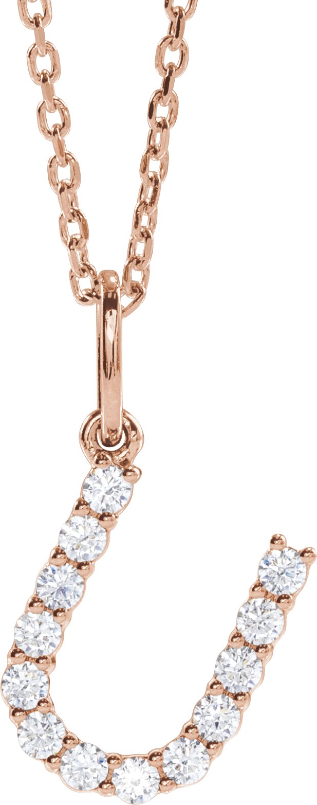 1/5 Ctw Lab-Grown Diamond Initial Necklace
