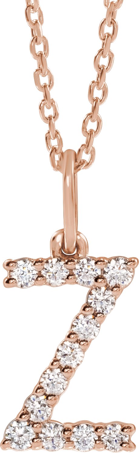 1/5 Ctw Lab-Grown Diamond Initial Necklace