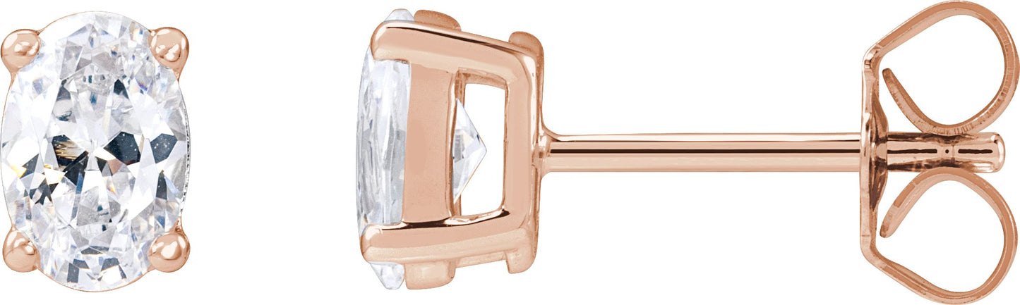 3/4 Ctw Lab-Grown Diamond Stud Earrings - Rose Gold - Lab Grown Diamond