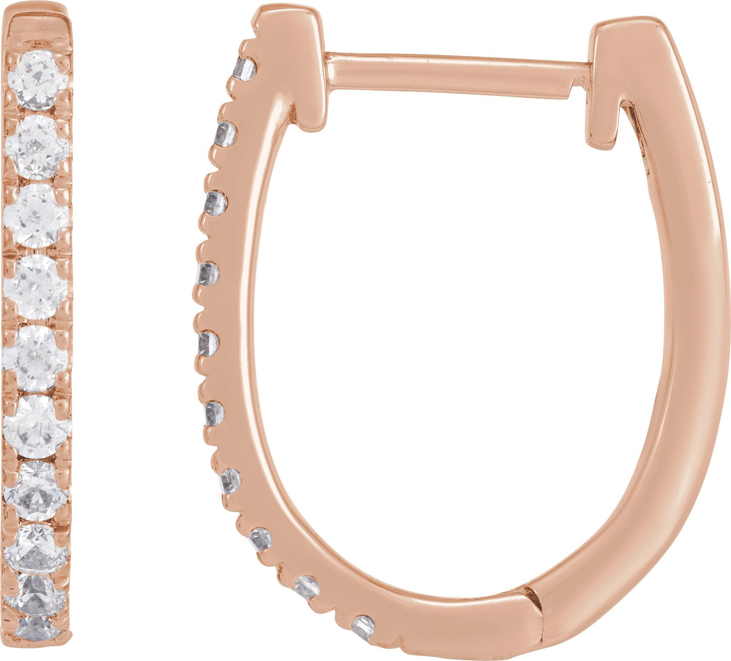 1/3 Ctw Lab-Grown Diamond Hoop Earrings