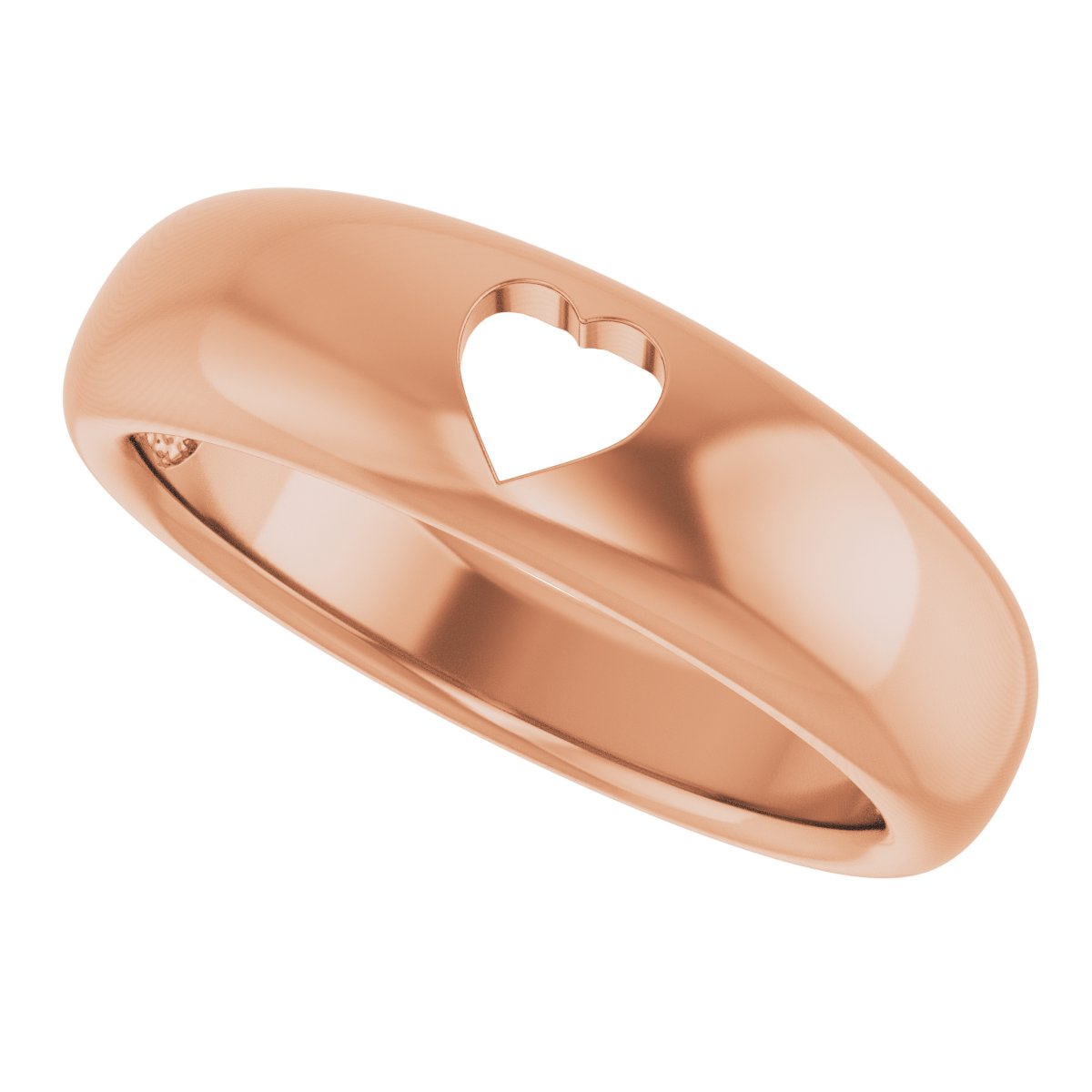 Pierced Heart Ring - Rose Gold