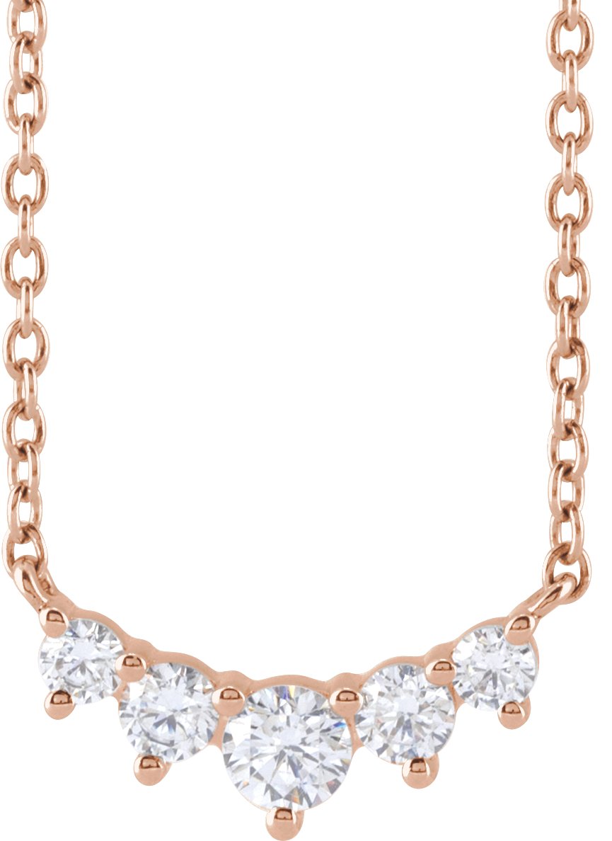 1/3 Ctw Lab-Grown Diamond Graduated Necklace