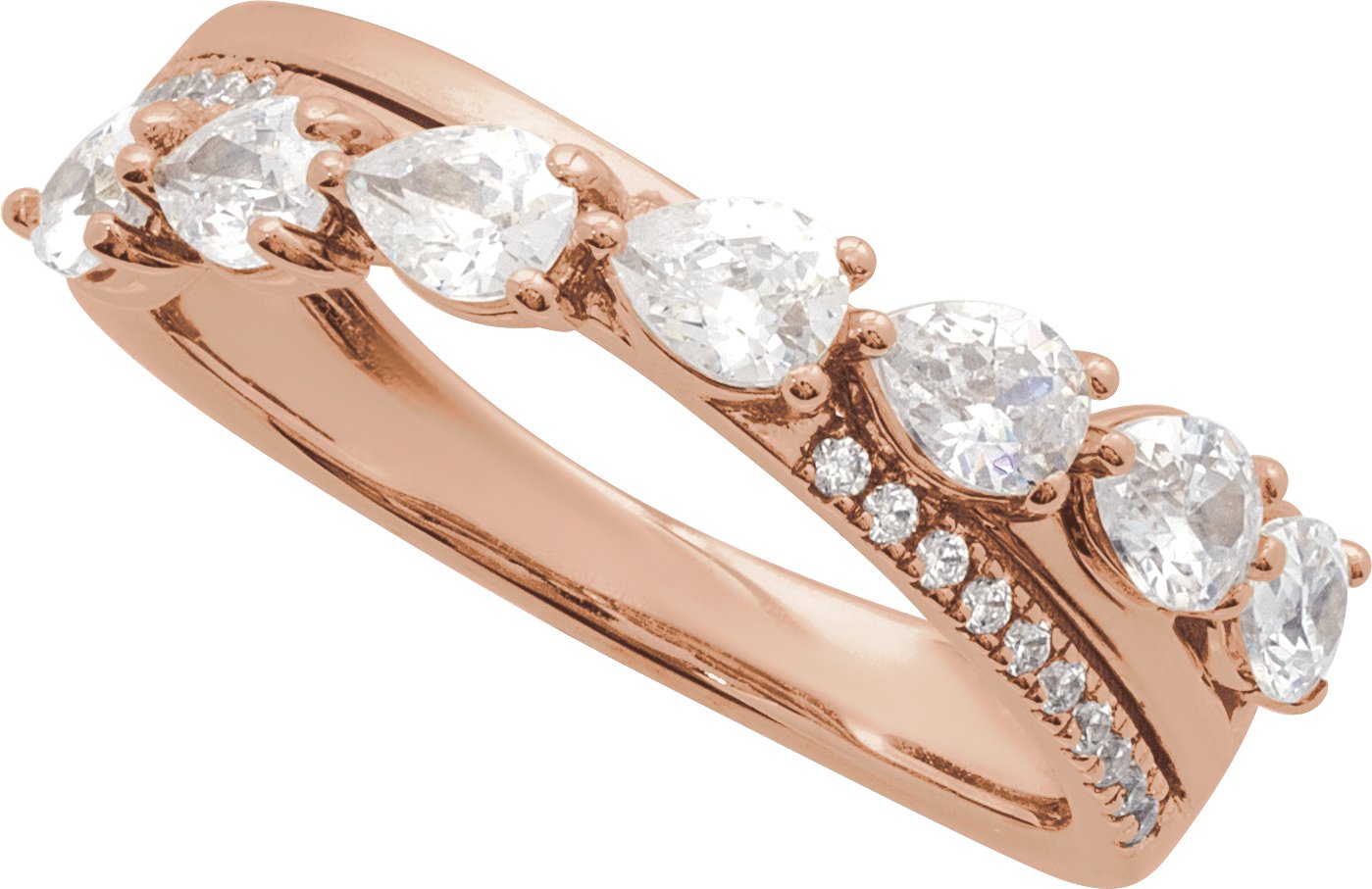 1 1/8 Ctw Lab-Grown Diamond Ring - Rose Gold