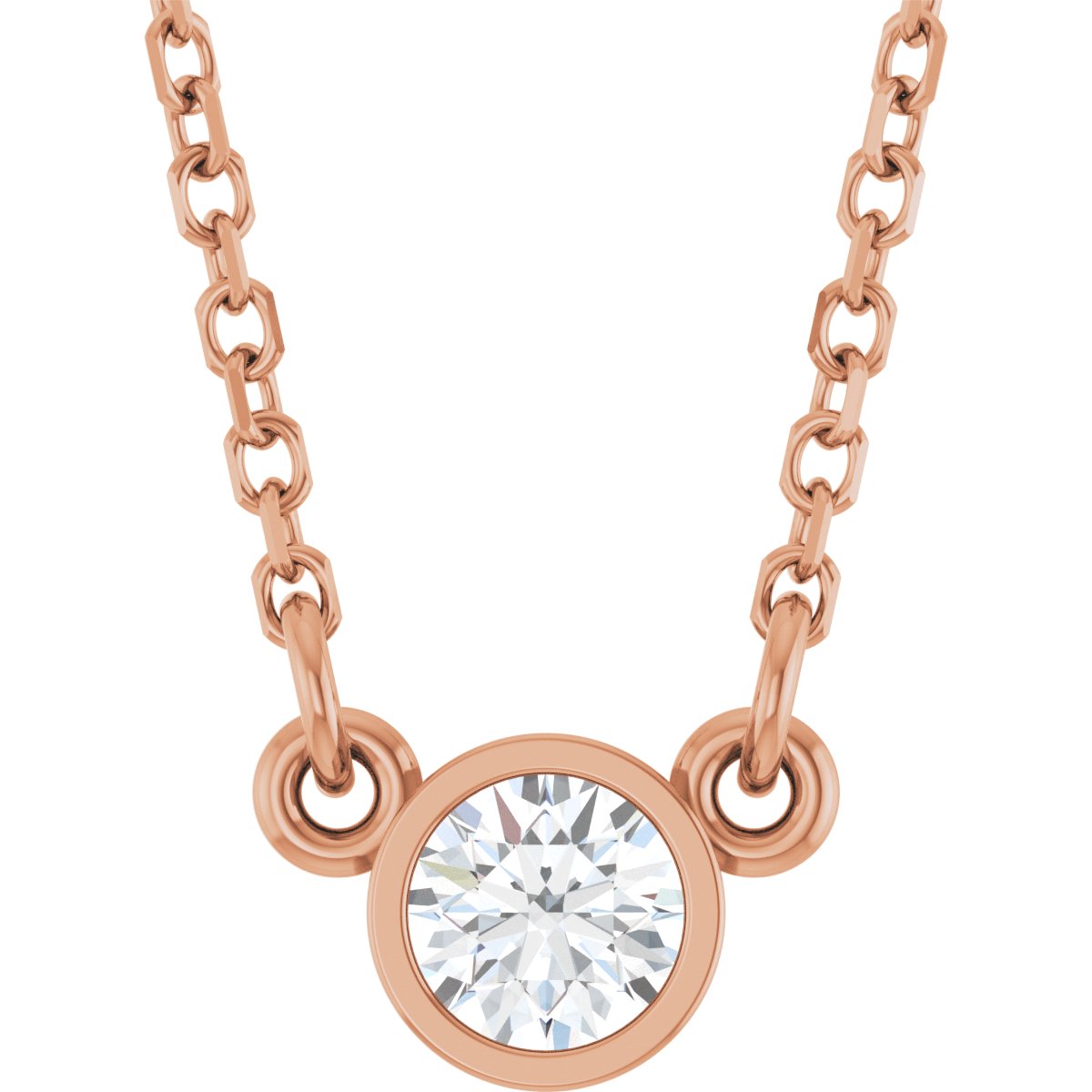 1/10 Ct Lab Grown Diamond Solitaire Necklace