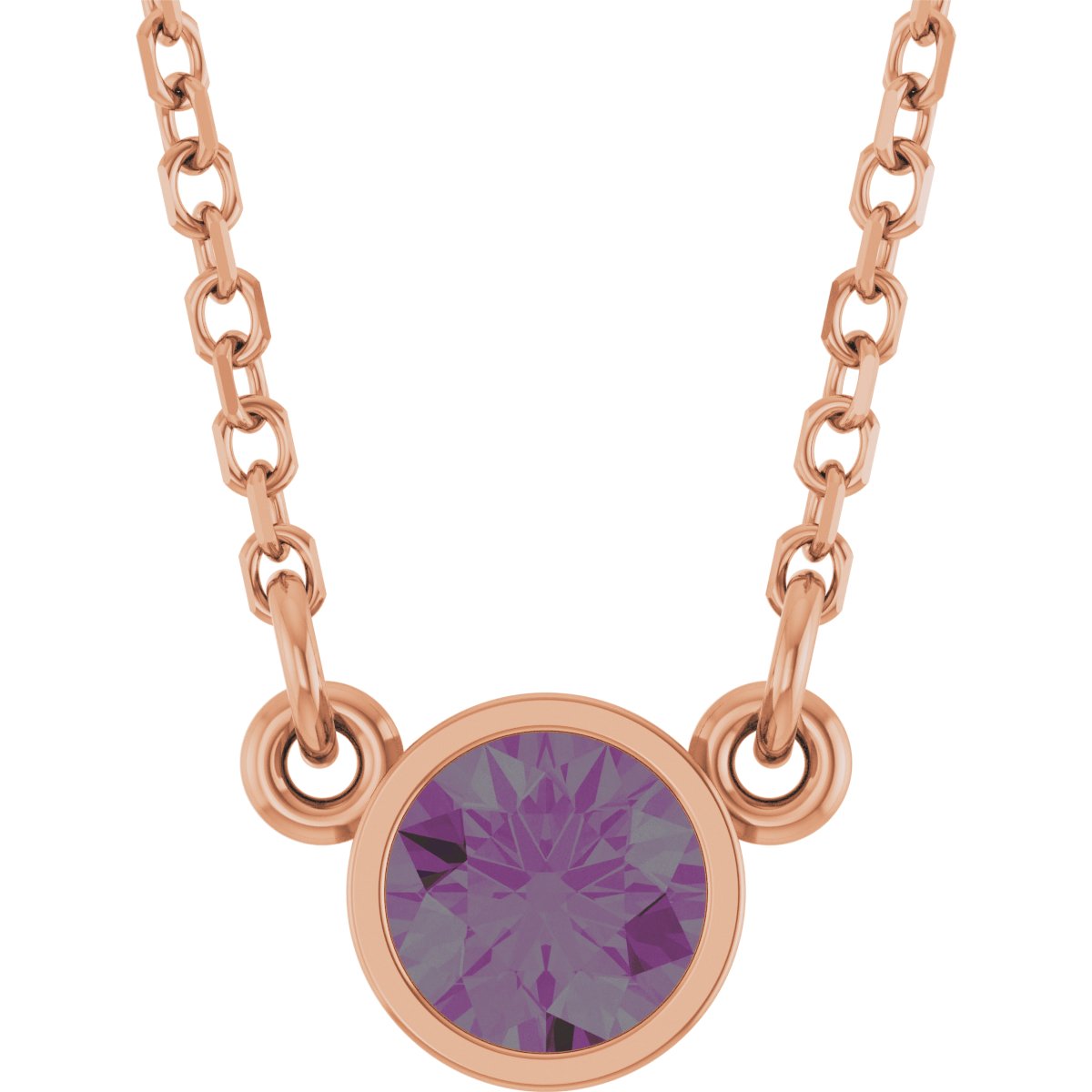 Lab-Grown Alexandrite Solitaire Necklace