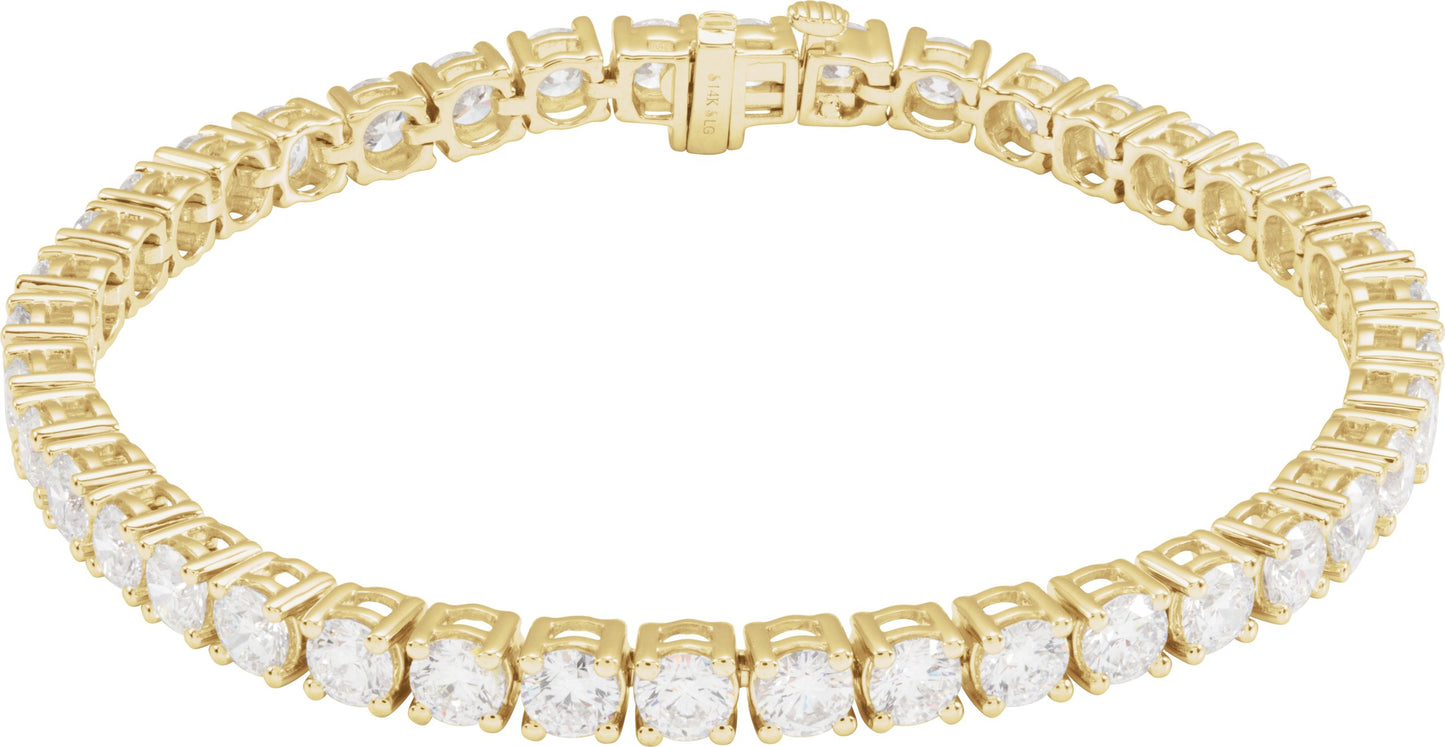 10 Ctw Lab-Grown Diamond Line Bracelet - Lab Grown Diamond
