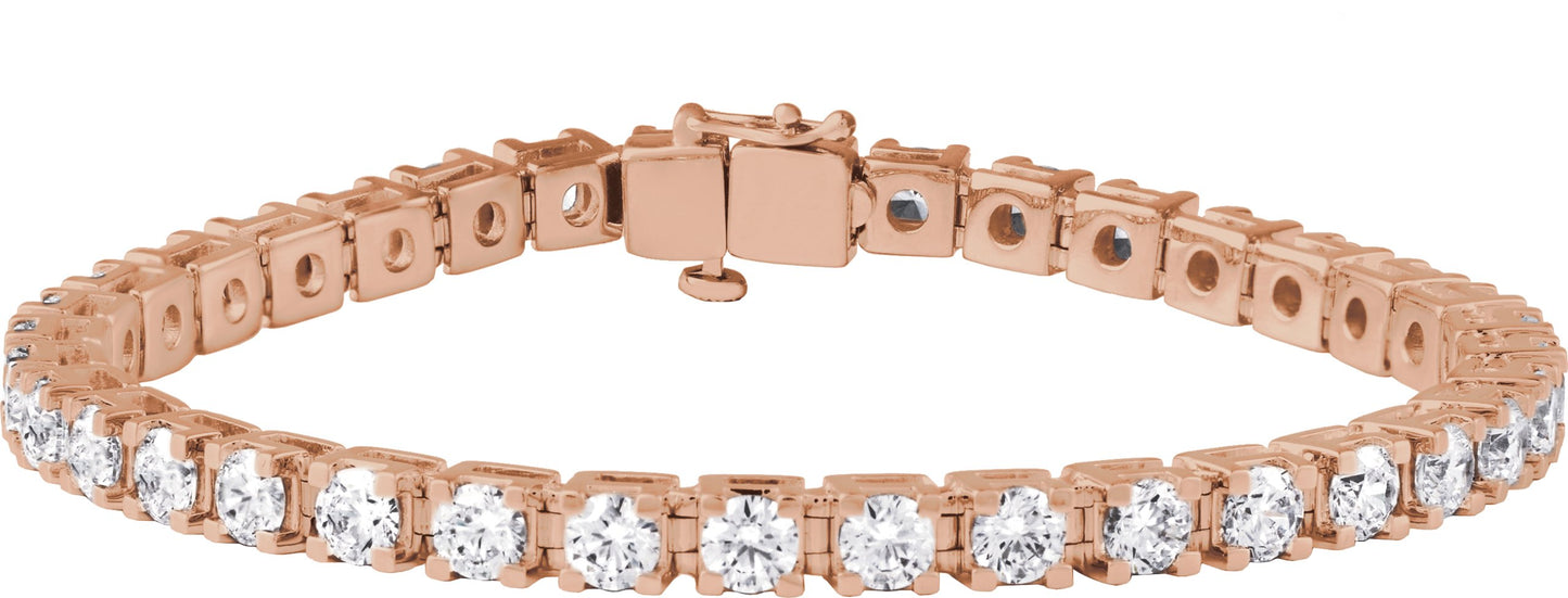 9 Ctw Lab-Grown Diamond Line Bracelet