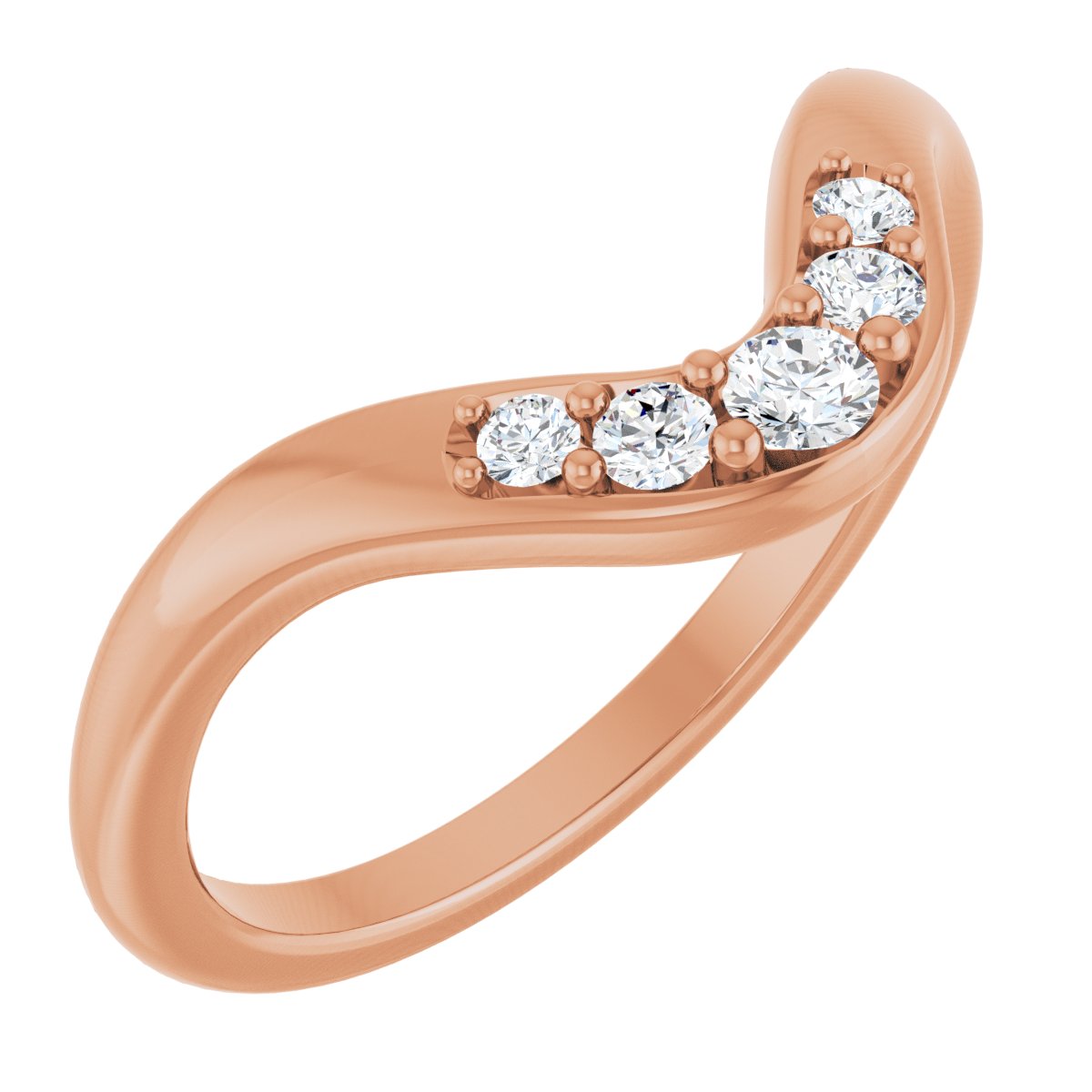 1/6 Ctw Lab-Grown Diamond Contour Band