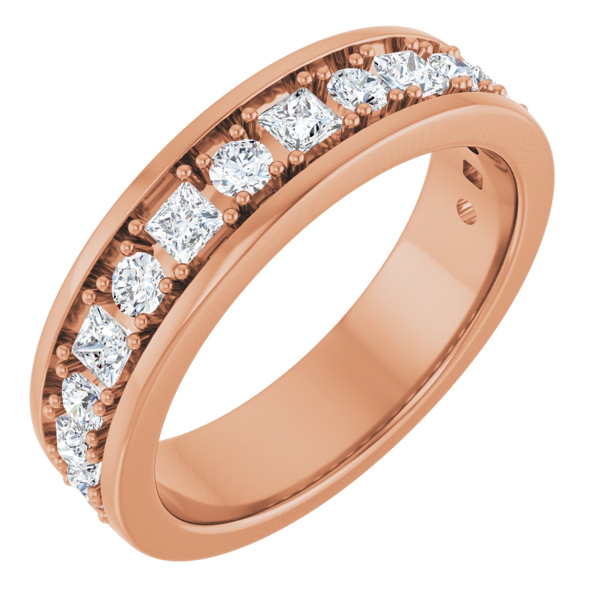 1 1/8 Ctw Square Lab-Grown Diamond Band