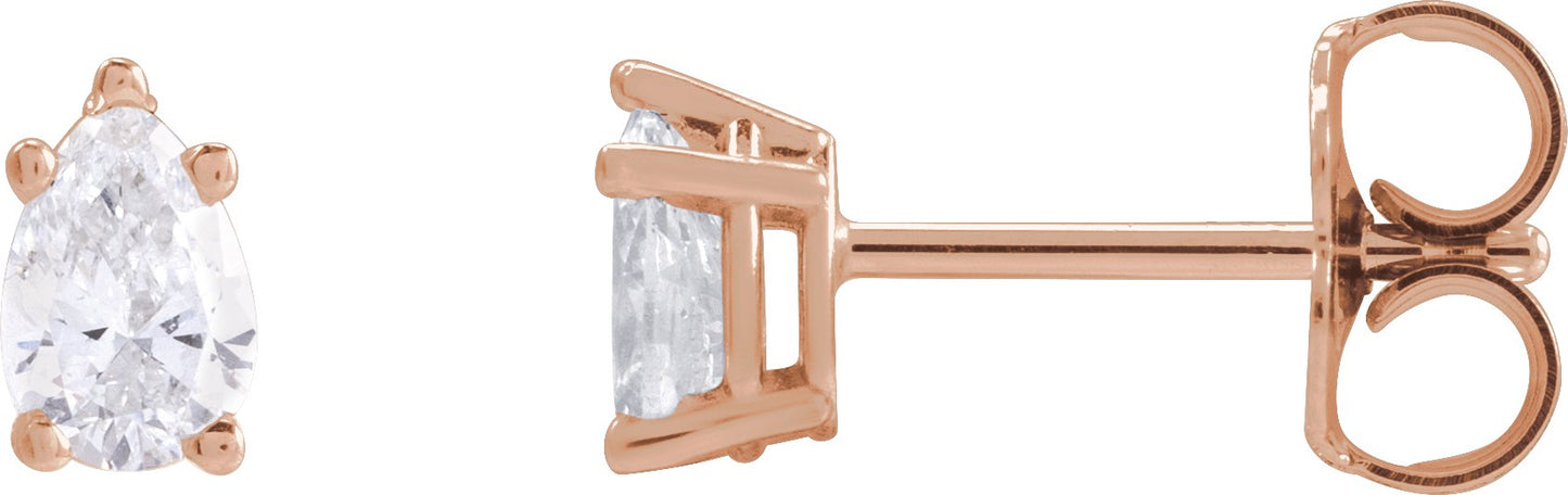 3/8 Ctw Lab Grown Diamond Tapered Basket Earrings