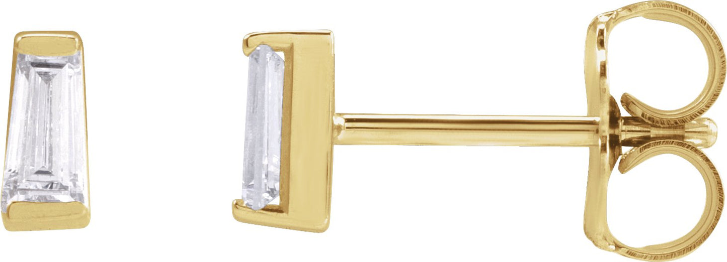 1/5 Ctw Lab-Grown Diamond Channel-Set Earrings
