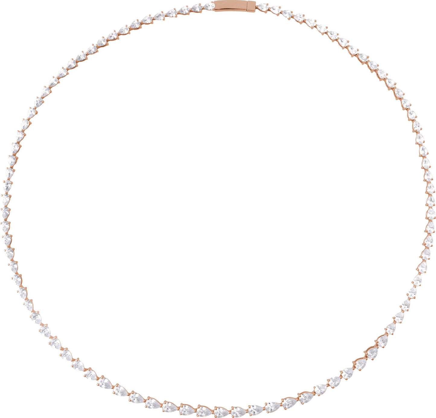10 Ctw Pear Lab-Grown Diamond Line Necklace
