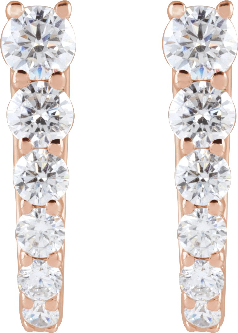 1/2 Ctw Lab-Grown Diamond Hoop Earring