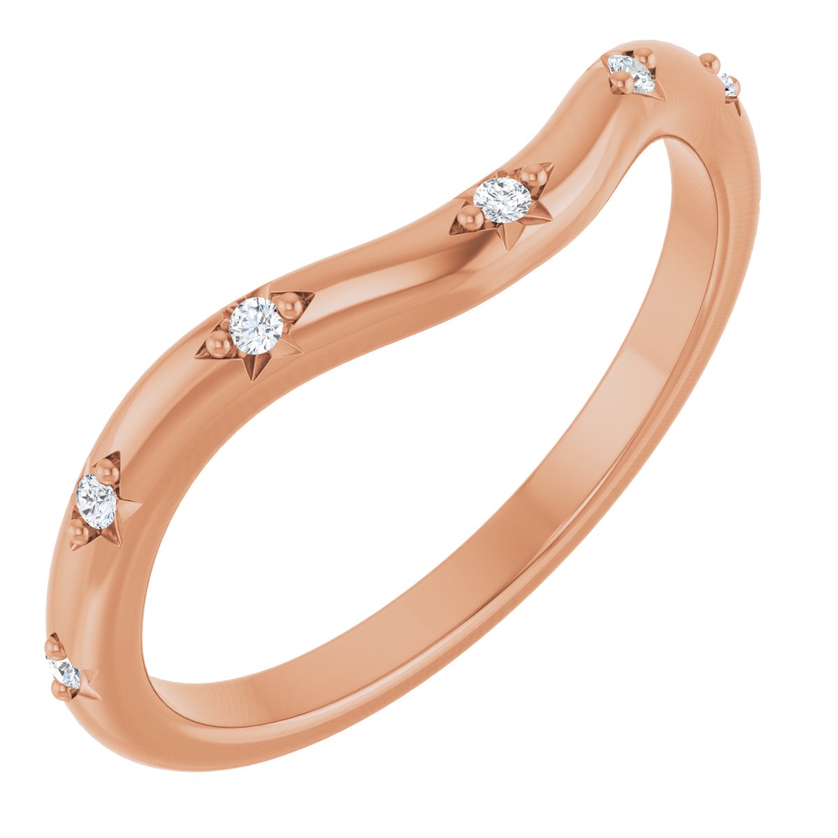 .05 Ctw Lab-Grown Diamond Contour Band