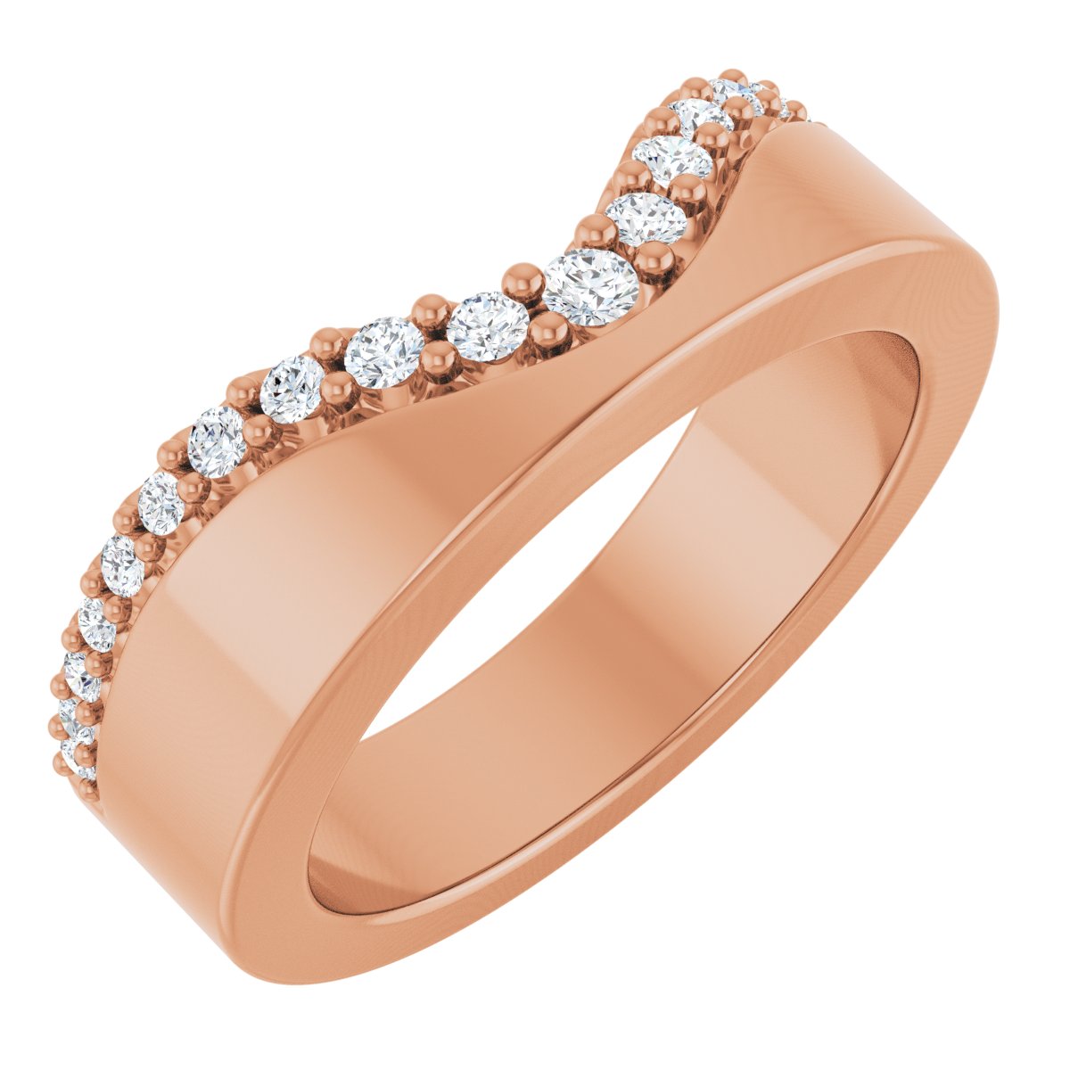 1/5 Ctw Lab-Grown Diamond Contour Band