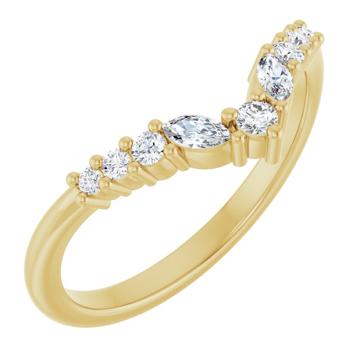 1/5 Ctw Lab-Grown Diamond Contour Band