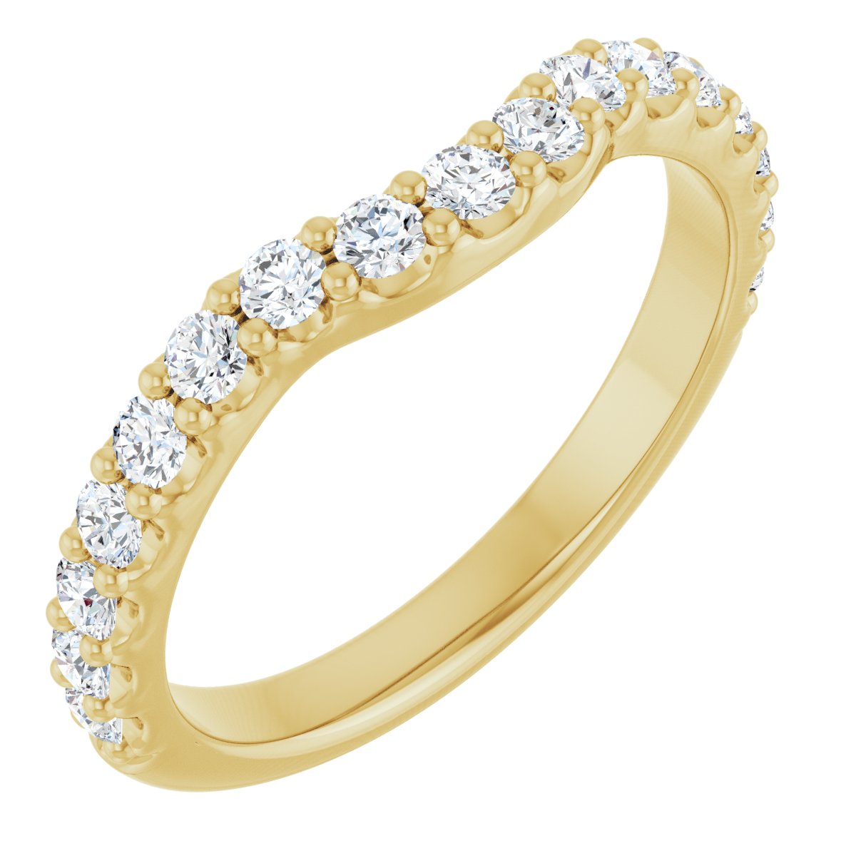 1/2 Ctw Lab-Grown Diamond Contour Band