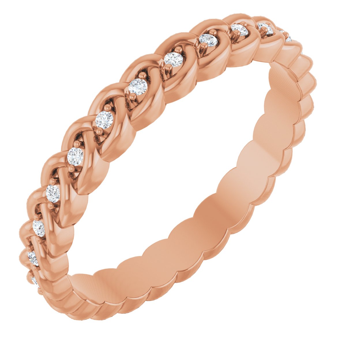 1/10 Ctw Lab-Grown Diamond Rope Band