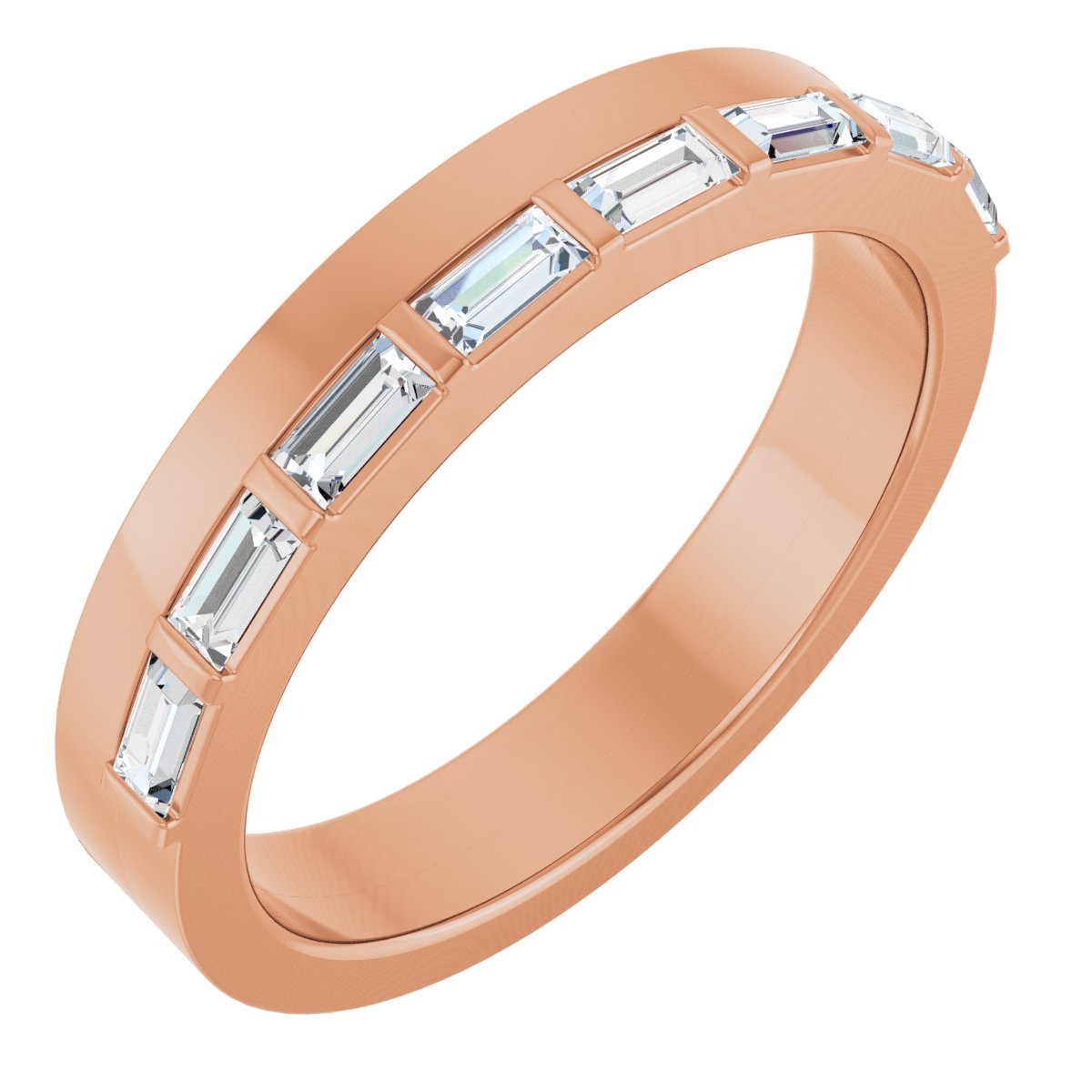 1/3 Ctw Straight Baguette Lab-Grown Diamond Anniversary Band