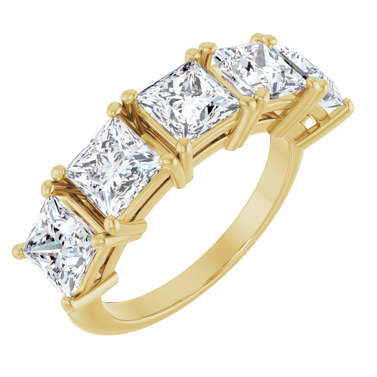 3 3/4 Ctw Square Lab-Grown Diamond Anniversary Band