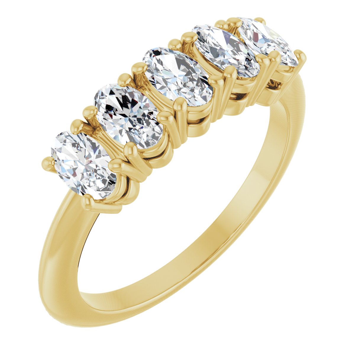 9/10 Ctw Oval Lab-Grown Diamond Anniversary Band