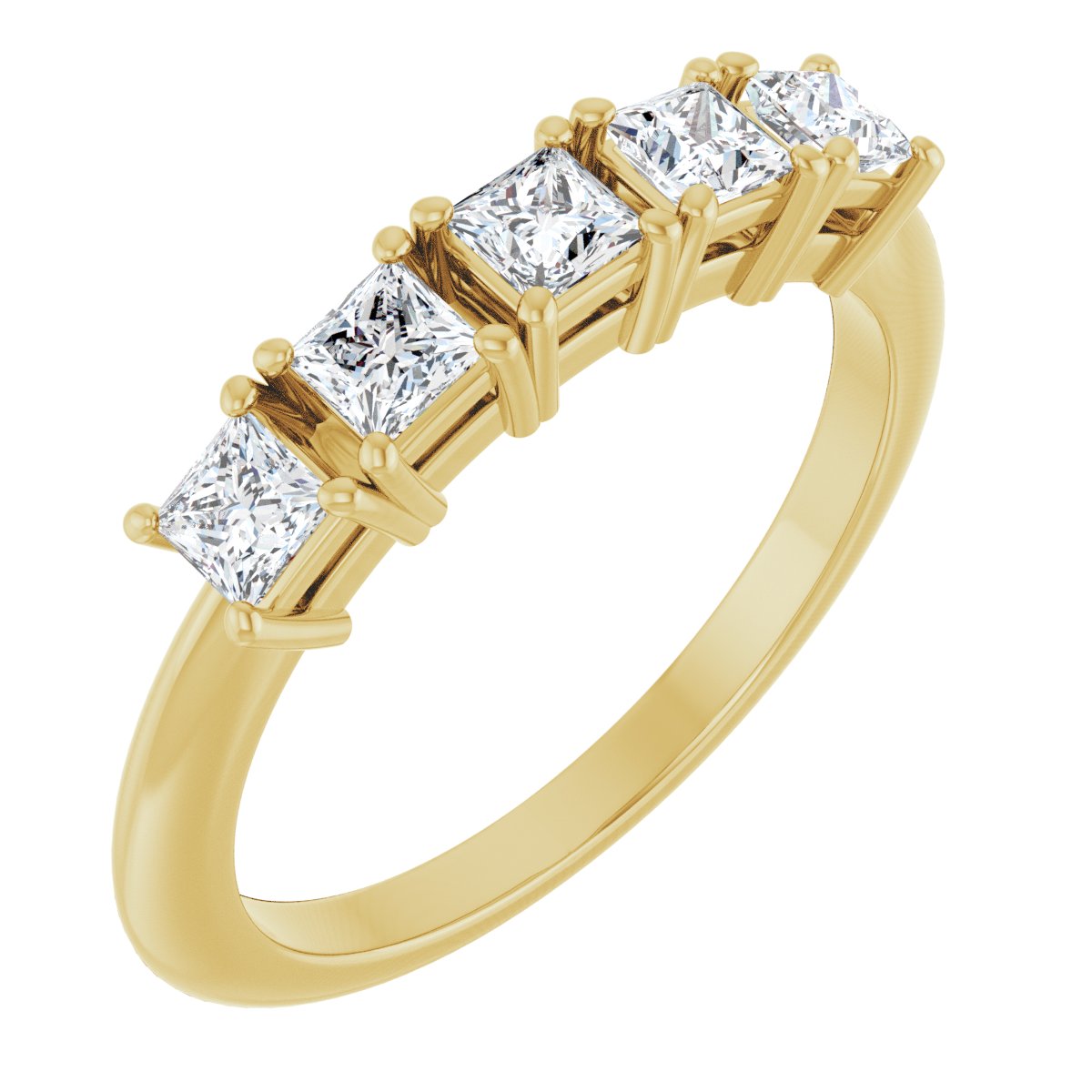 1/2 Ctw Square Lab-Grown Diamond Anniversary Band