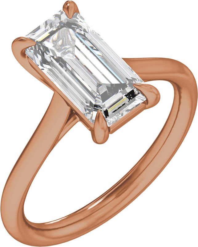 3 Ctw Emerald Lab-Grown Diamond Engagement Ring