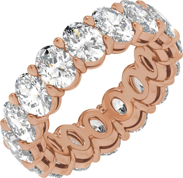 7 3/4 Ctw Oval Lab-Grown Diamond Low Profile Eternity Band