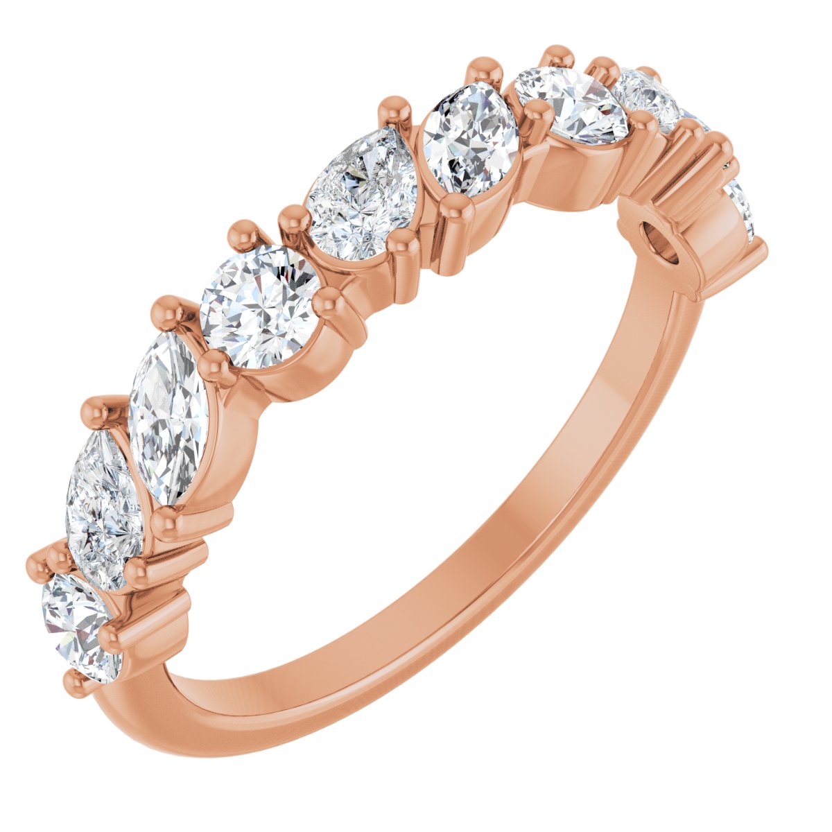 9/10 Ctw Marquise Lab-Grown Diamond Anniversary Band