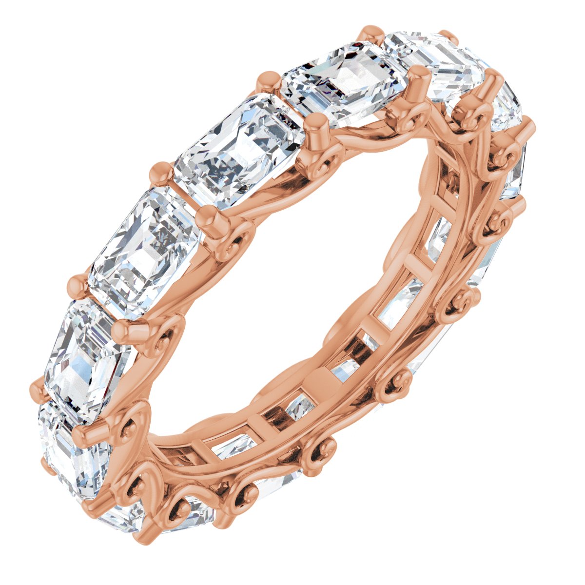 5 1/2 Ctw Emerald Lab-Grown Diamond Band