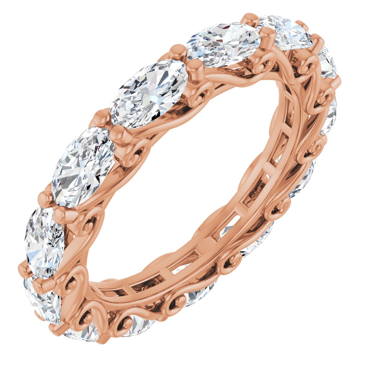 3 1/4 Ctw Oval Lab-Grown Diamond Eternity Band