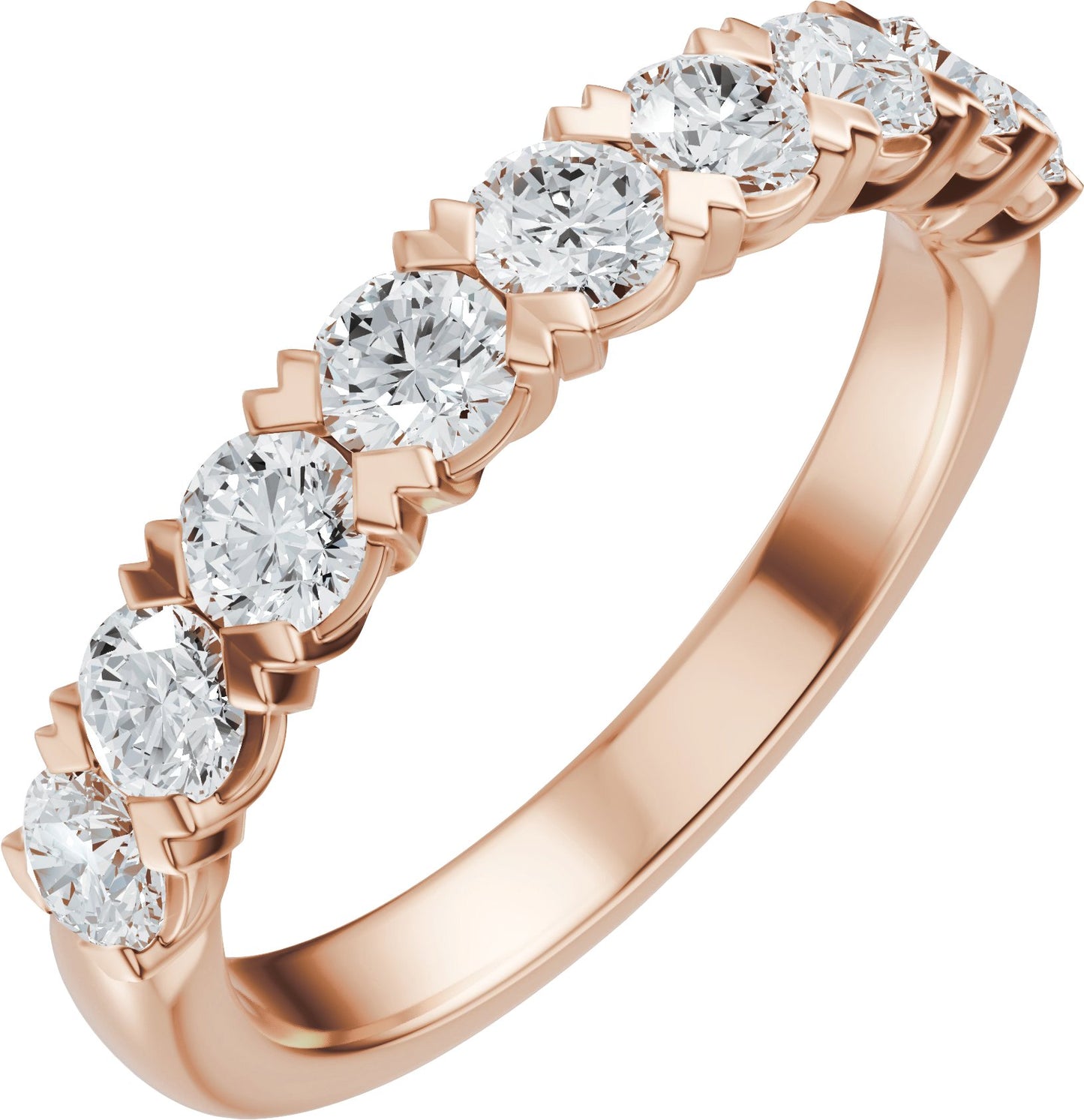 9/10 Ctw Lab-Grown Diamond Low Profile Anniversary Band