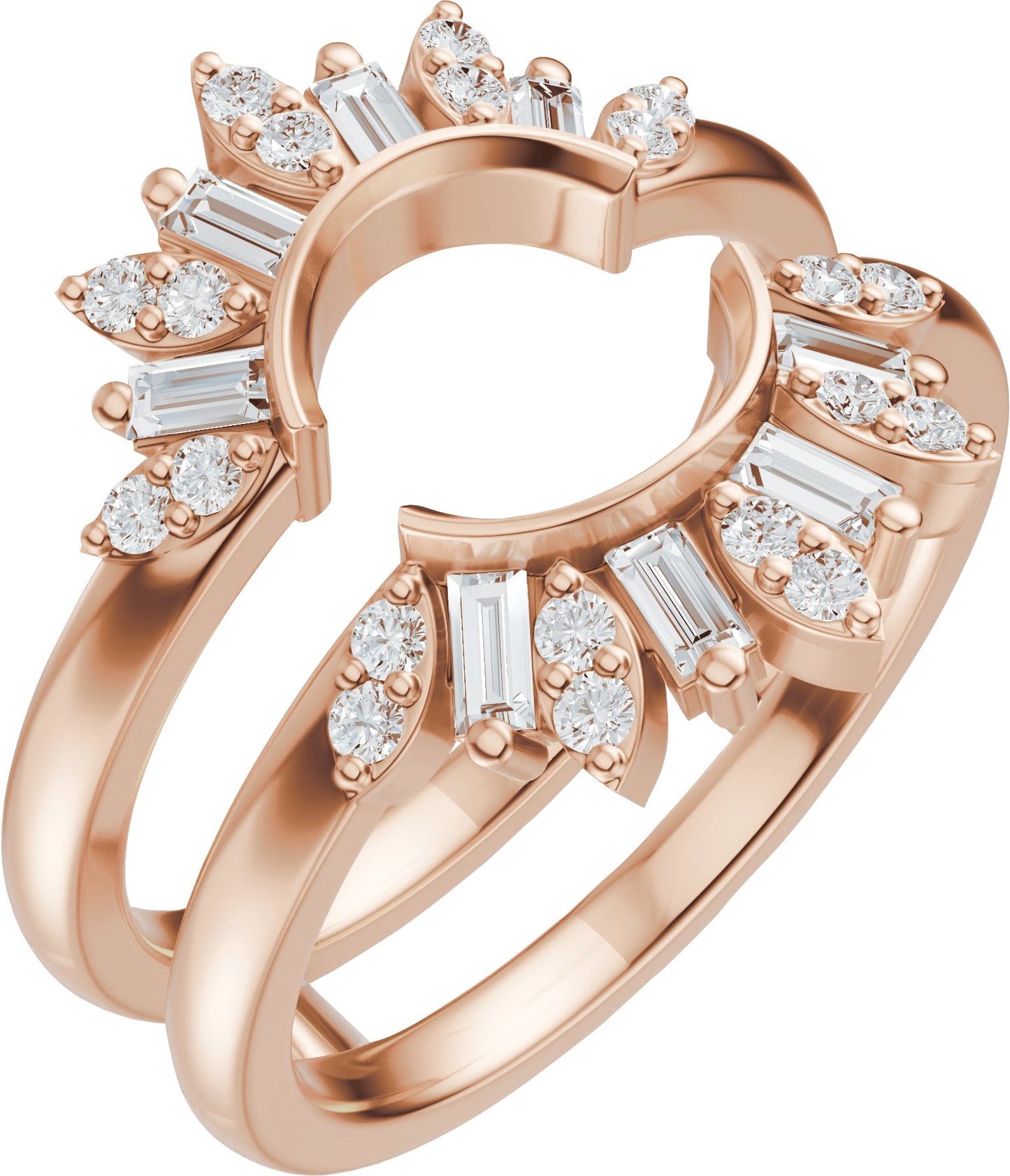 3/8 Ctw Straight Baguette Lab-Grown Diamond Ring Guard