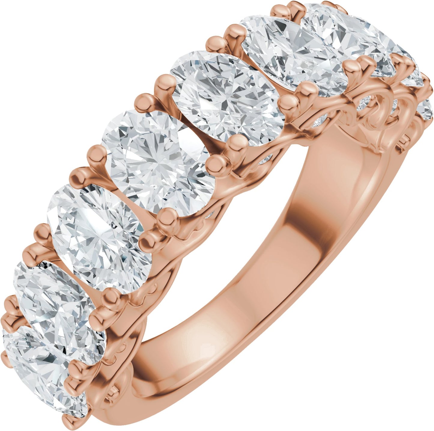 3 3/4 Ctw Oval Lab-Grown Diamond Anniversary Band