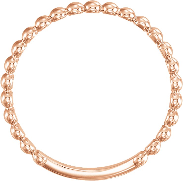 Stackable Bead Ring - Rose Gold