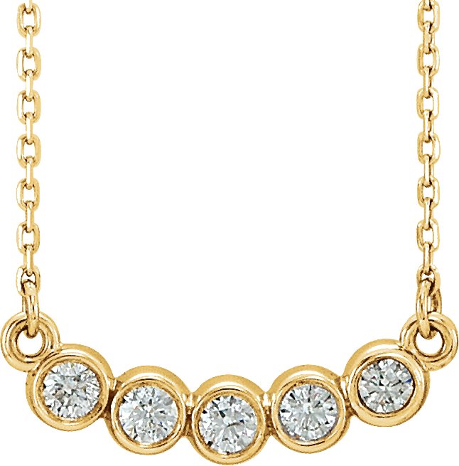 .07 Ctw Lab Grown Diamond Bar Necklace