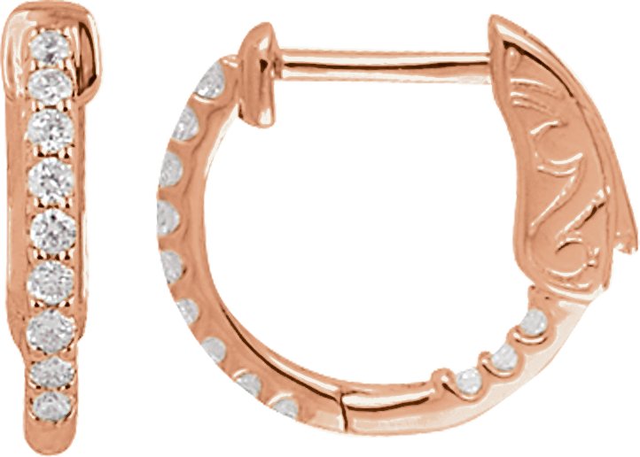 2 Ctw Lab-Grown Diamond Inside-Outside Hinged Hoop Earrings