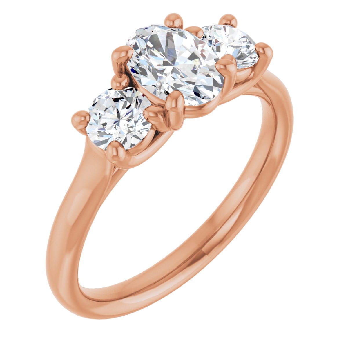 1 1/3 Ctw Oval Lab-Grown Diamond Engagement Ring