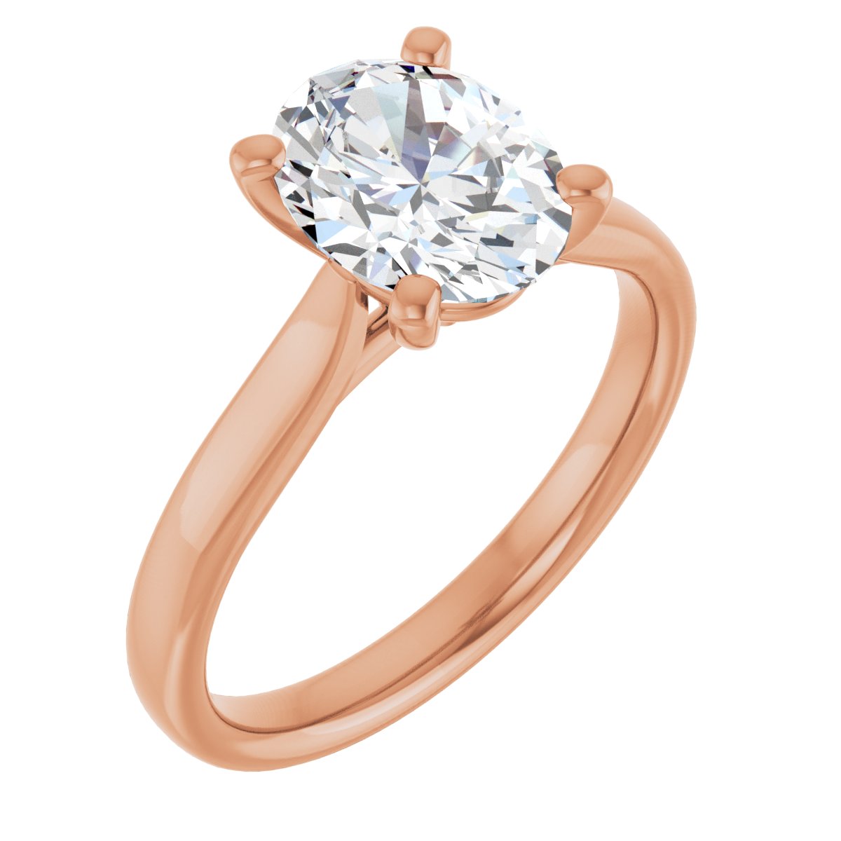 1 1/2 Ctw Oval Lab-Grown Diamond Engagement Ring
