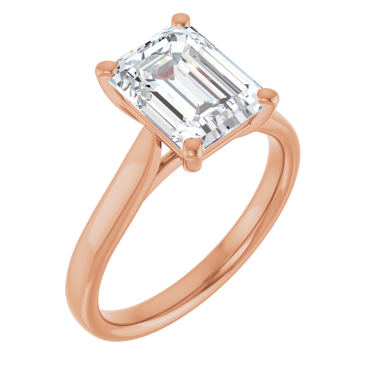 2 1/2 Ctw Emerald Lab-Grown Diamond Engagement Ring