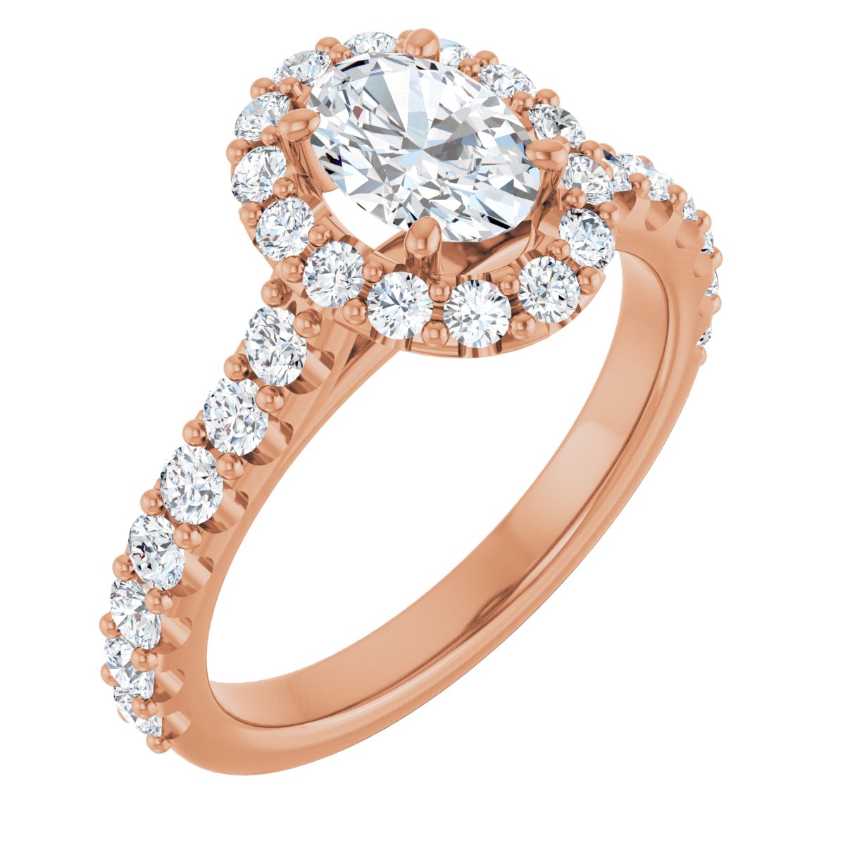 1 1/2 Ctw Oval Lab-Grown Diamond Engagement Ring